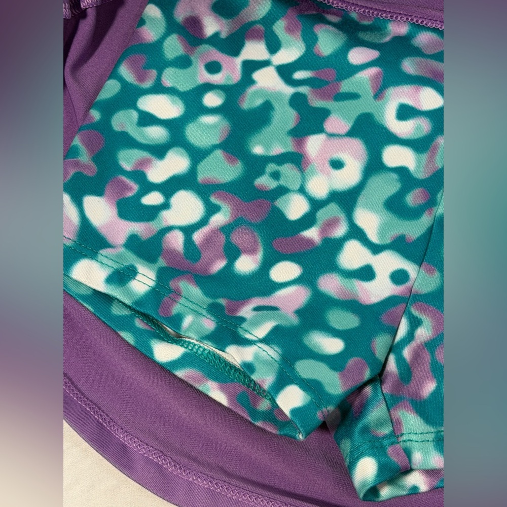 Under Armour Skort Girls Size 4 Purple Skirt Teal Shorts Athletic Active - Picture 6 of 8